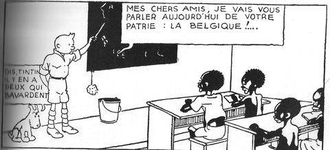 Première version - et plus drôle - de Tintin Congo, remplacée ensuite par une leçon de calcul.