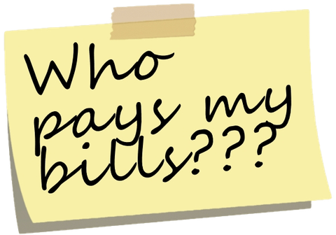 Post-it note: Who pays my bills?