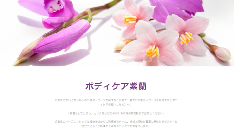 広島県広島市の出張ボディケアＳ様・AmebaOwnd版ホームページ制作実績