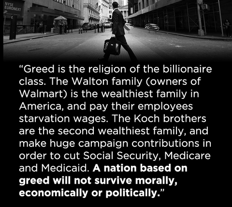 Greed is a Sin