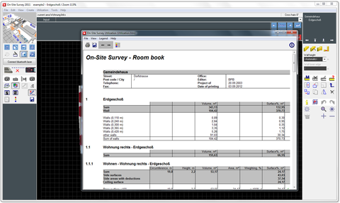 The room book is one of the numerous survey reports.