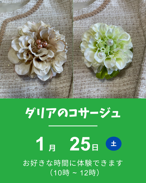 ダリアのコサージュ