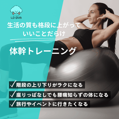 札幌大通のジムで体幹トレーニング