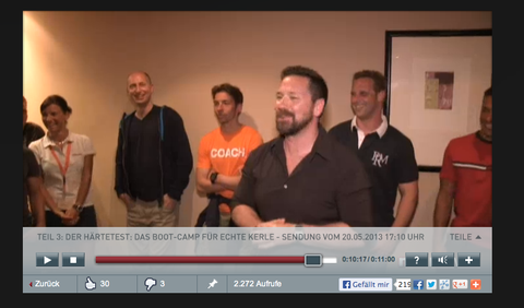 Prof. Dr. Stephan Geisler als Campleiter des Men´s Health Camp bei N-TV