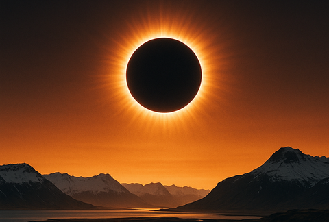 Sonnenfinsternis über Island