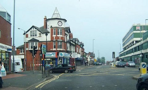 Northfield, looking north up the A38, the Grosvenor Shopping Centre to the right. (c) Copyright Adrian Bailey and licensed for reuse under Creative Commons Licence: Attribution-Share Alike 2.0 Generic. Geograph OS reference SP0279. See Acknowledgements