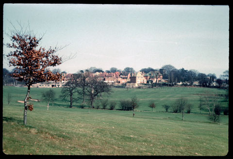 Harborne Village viewed from Gravel Bank 1961. Photograph by Phyllis Nicklin - see Acknowledgements Keith Berry.