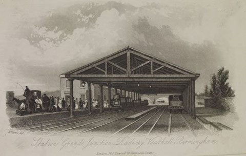 Vauxhall Station. Image, source unknown but believed to be now out of copyright, downloaded from Wikipedia. See Acknowledgements for a link to that website.