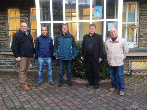 v.l.n.r.: Peter Gras, Andreas Nick, Sascha Minning, Dr. Walter Bersch, Norbert Bock