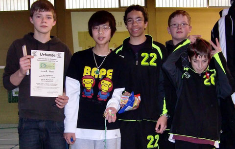 Gewinner der Herzen (v.l.n.r.): Louis Westermann, Tu Nguyen, Alexander Stober, Dennis Wipper u. Nico Krimmel