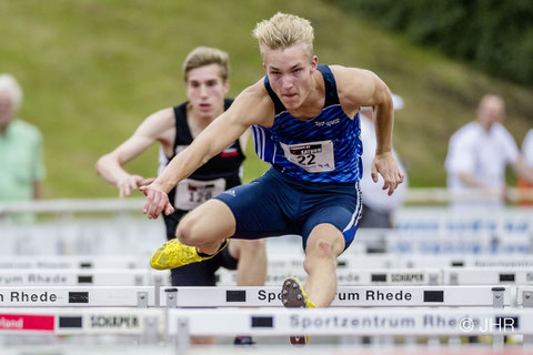 Hürdensprinter Henry Vißer belohnt sich mit zwei persönlichen Bestzeiten und wird Sechster der U20-DM. (Archivfoto: Jan-Hendrik Ridder)
