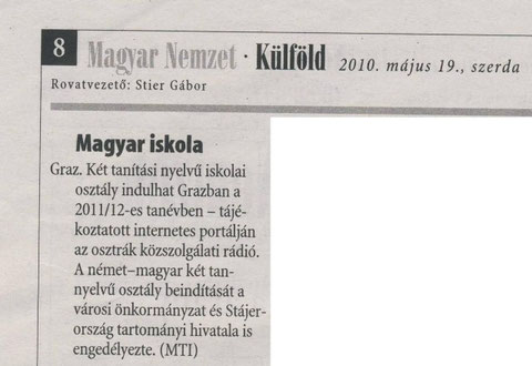 Magyar Nemzet, 19. Mai 2010.