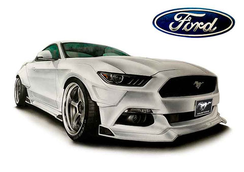 Ford Mustangのイラスト プロイラストレータが描くリアルなイラストです