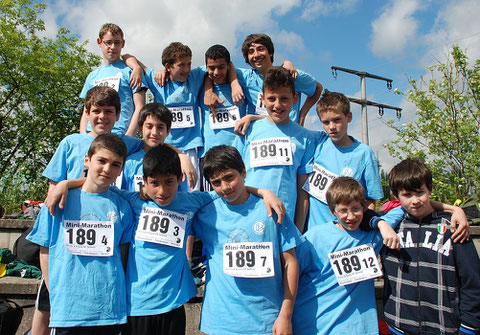 Bubenmannschaft beim Minimarathon 2012