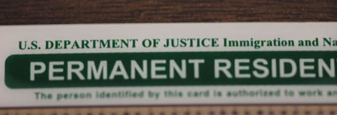 US Permanent Resident Card is called "Green Card" because it was originally green in colour. But now only a part of the card is green.
