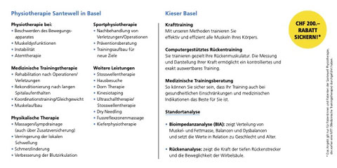 Kieser Santewell Angebot