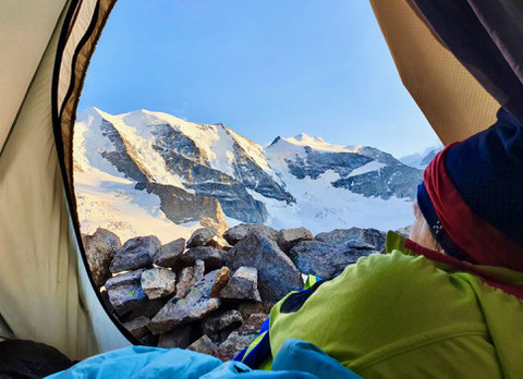 Piz Palü Bumillerpfeiler, Bumiller, Palü Nordwand, mittlerer Nordwand Pfeiler Piz Palü, Diavolezza, Bergsteigen, Graubünden, Pontresina, Engadin