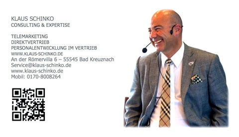 Klaus Schinko, Emotionaler Verkauf und Ihr Trainer für „Telefonieren und kann ja JEDER ... LERNEN!“ i
