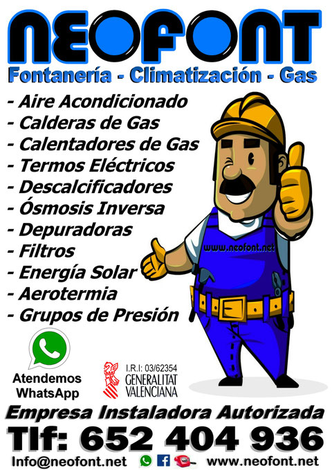 Servicios Alicante calefacción fontaneria gas aire acondicionado