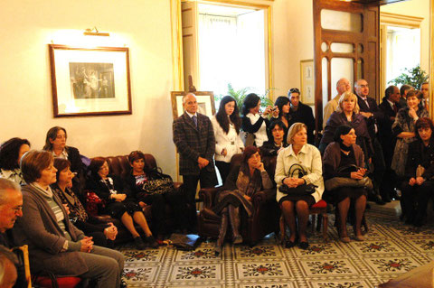La sala riunione durante la manifestazione,