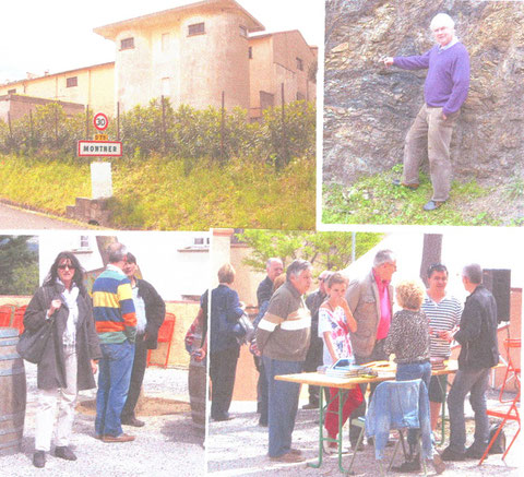 En haut à gauche: nous ne nous sommes pas trompé d'endroit / En haut à droite: du schiste noir, vous dis-je ! / En bas à gauche: la Civale visite incognito cette terra pas si ignota /  Et notre Gérard Jacquet départemental se prête au jeu des dédicaces