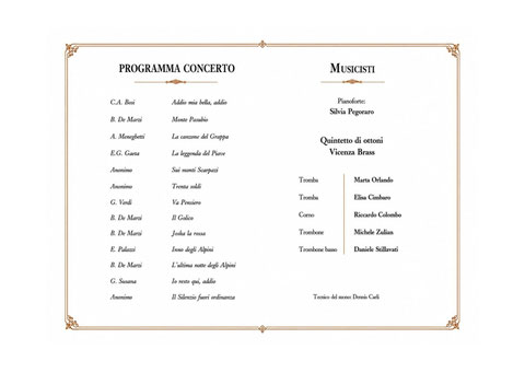 Ecco il pieghevole di sala...un programma pieno di emozione, bellezza, ricordo.....non perdetelo