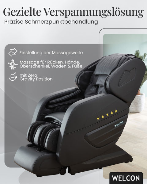 Erleben Sie mit einem Massagesessel mit Shiatsu Massage von Welcon ultimativen Komfort und gesundheitliche Vorteile. Informieren Sie sich über innovative Technologien, Kaufberatung und nachhaltige Materialien.