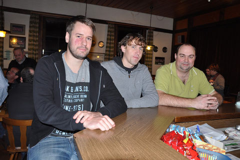 Das Trio der neuen Vorsitzenden des SV Rothhausen: (von links) Fabian Wiener, Markus Röß und Bernd Müller.