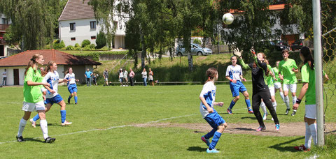 Einen einzigen Sturmlauf lieferten die C-Mäfchen im Spiel gegen Fasanerie; die Torhüterin hatte öfter als ihr lieb war Gelegenheit, sich auszuzeichnen