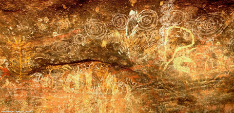 Art rupestre des Aborigènes d'Australie, Uluru, photo non libre de droits