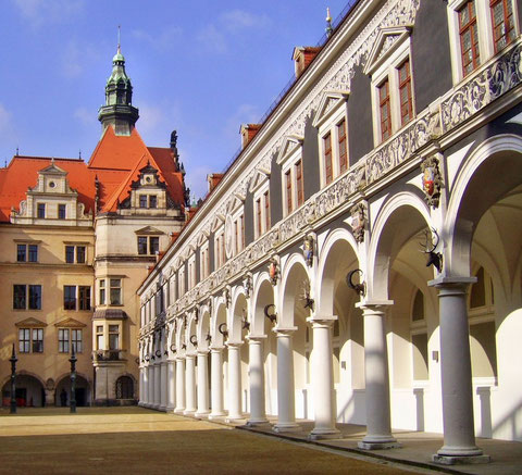 Stallhof im Dresdner Schloss (Teilansicht der Residenz)