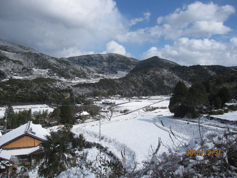 惑星ハシグチ、2010年大晦日は雪に覆われた。