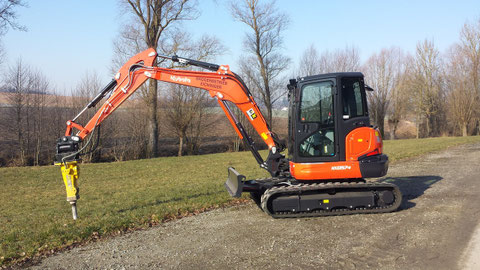Kubota KX 57-4 mit Abbruchhammer