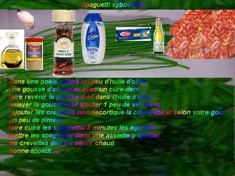 spaghetti crevettes à l Italienne