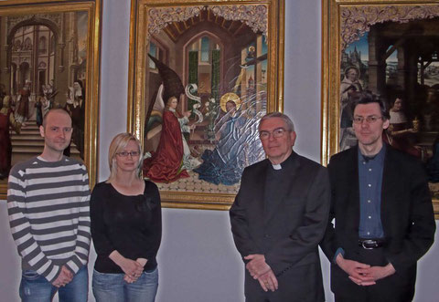 Mario und Barbara Martin, Weihbischof Dr. Thomas Löhr und Pfarrer Joachim Metzner CO
