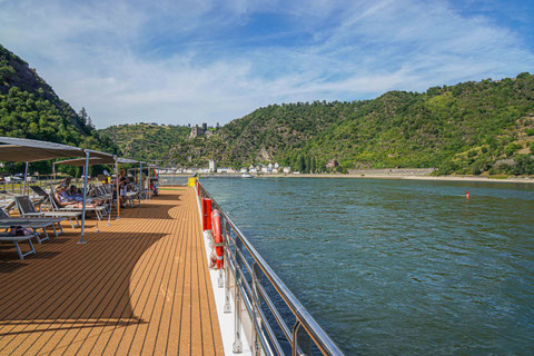 MS LADY DILETTA Mittelrheintal Passage Sonnendeck