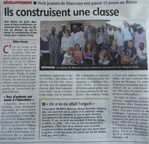 Article paru dans L'Echo du 13 août 2013