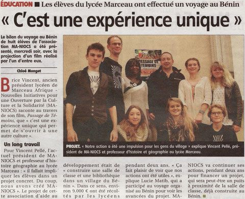 Article paru dans L'Echo du 8 novembre 2013