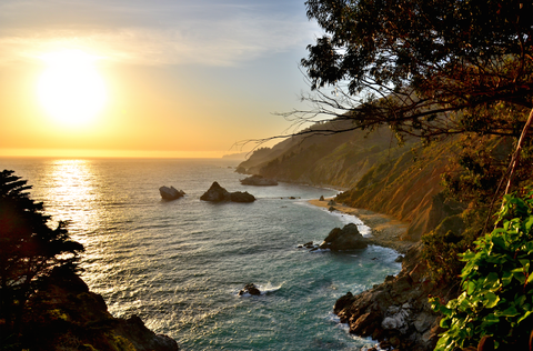Sonnenuntergang im Julia Pfeiffer Burns State Park