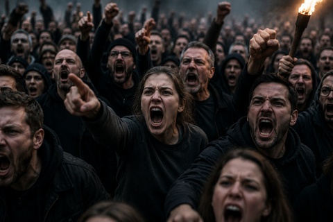 Wissen: Die Psychologie des moralischen Mobs: > Die Psychologie des Hasses, der Feindbilder, der Ausgrenzung und der Verfolgung. Die Psychologie der Verblendung, der Parolen, des Fanatismus und der Mitläufer. Massenwahn und der Massenhysterie