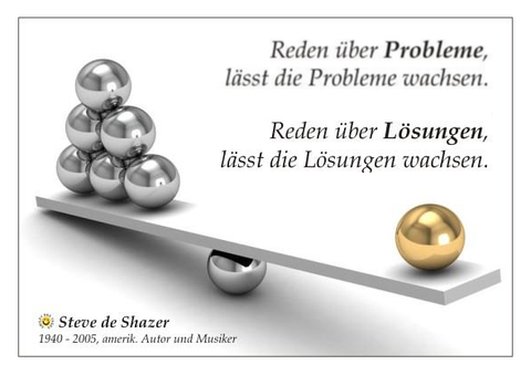 Steve de Shazer, Problem, Nirmalo
