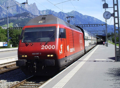 Sargans am 10. August 2008 mit dem IC 578