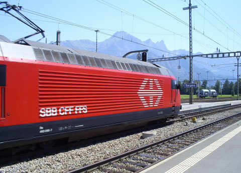 Sargans am 25. Juli 2008 mit dem IC 569