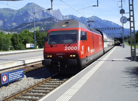 Sargans am 10. August 2008 mit dem IC 578