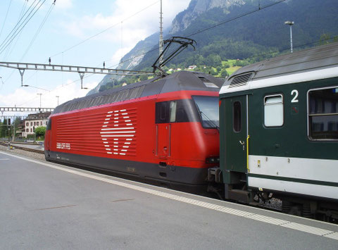 Sargans am 27. Juli 2008 mit dem IR 772
