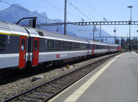 Sargans am 25. Juli 2008 mit dem IC 569