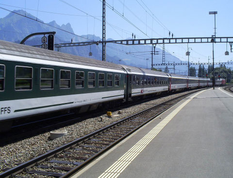 Sargans am 25. Juli 2008 mit dem IC 569