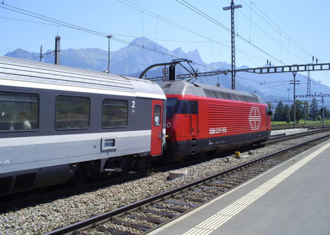 Sargans am 25. Juli 2008 mit dem IC 569