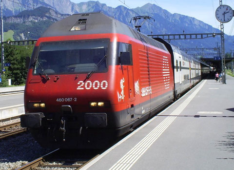 Sargans am 10. August 2008 mit dem IC 578