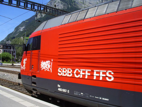 Sargans am 10. August 2008 mit dem IC 578